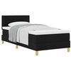 vidaXL Cama tipo Box Spring con coj&iacute;n Manual Negro 90 x 190 cm tela