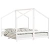 vidaXL Estructura de cama para ni&ntilde;os madera pino blanco 2x(90x200) cm