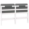 vidaXL Cabecero tapizado y Gris Claro 135 cm Madera de pino macizo