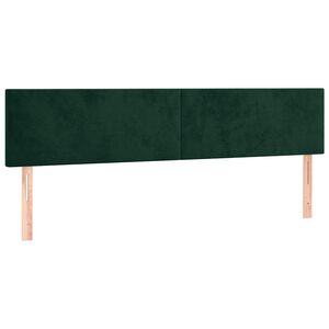 vidaXL Cabeceros terciopelo verde oscuro 180x5x78/88 cm