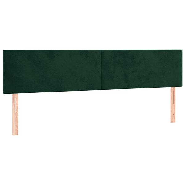 vidaXL Cabeceros 2 unidades de terciopelo verde oscuro 90x5x78/88 cm