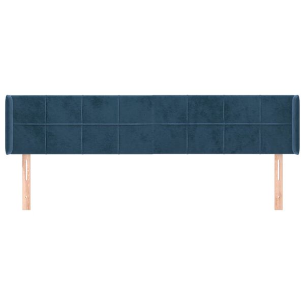 vidaXL Cabecero de terciopelo azul oscuro 183x16x78/88 cm