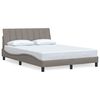 vidaXL Estructura de cama sin colch&oacute;n Hanko tela gris taupe 120x200 cm