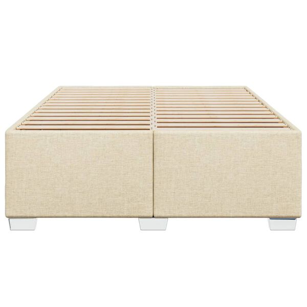 vidaXL Cama sin colchón tela color crema 160x200 cm