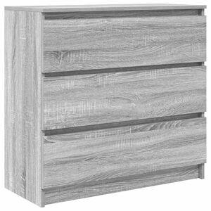 vidaXL Aparador de madera de ingenier&iacute;a Sonoma gris 80x35x76 cm