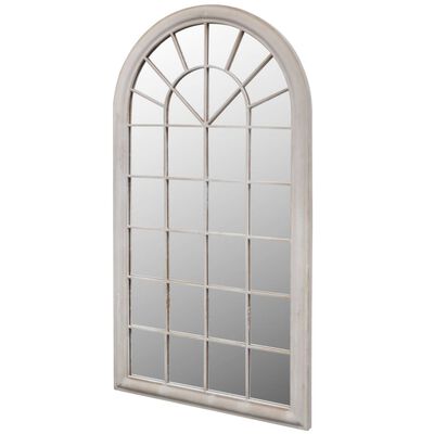 vidaXL Espejo de jardín arco rústico uso interior y exterior 60x116 cm