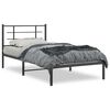 vidaXL Estructura cama sin colch&oacute;n con cabecero metal negro 107x203 cm