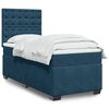 vidaXL Cama box spring con colch&oacute;n terciopelo azul 100x200 cm