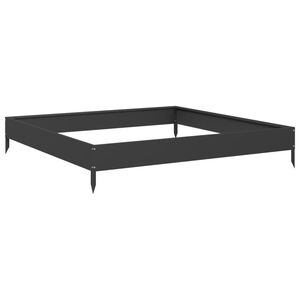 vidaXL Arriate de acero negro 100x100x18,5 cm