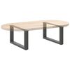 vidaXL Patas para mesa de centro en forma de U (2 unidades), antracita, 60 x (30-31) cm, acero