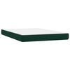 vidaXL Cama box spring con colch&oacute;n terciopelo verde oscuro 160x210 cm