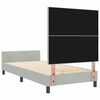 vidaXL Cama tipo Box Spring Gris claro 80 x 200 cm Terciopelo