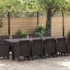 vidaXL Conjunto de Comedor de Jardín 13 pcs Marrón Poliratán