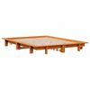 vidaXL Estructura de cama sin colch&oacute;n madera maciza marr&oacute;n 120x190 cm