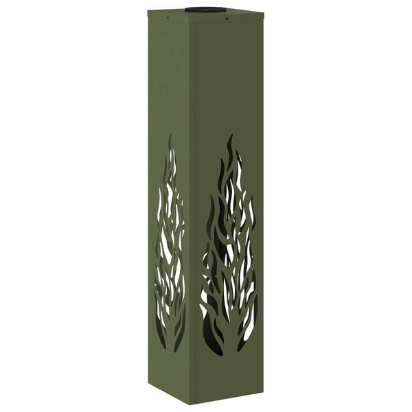 vidaXL Luz de camino LED solar con luces con bater&iacute;a 2 pcs Verde Oliva