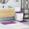 vidaXL Conjunto de alfombra de baño antideslizante 3 pcs Morado PP