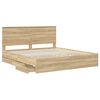 vidaXL Estructura de cama Roble Sonoma 200 x 200 cm Madera Ingenieril