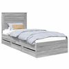 vidaXL Estructura de cama Gris Sonoma 100 x 200 cm Madera Ingenieril