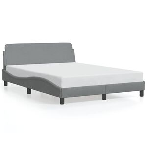 vidaXL Estructura de cama Dover tela gris claro 120x200 cm