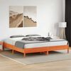 vidaXL Cama sin colch&oacute;n madera maciza de pino marr&oacute;n cera 180x200 cm