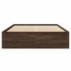 vidaXL Estructura de cama sin colch&oacute;n madera marr&oacute;n roble 120x200 cm