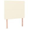 vidaXL Cabecero de cama color crema 100x5x118/128 cm Piel sint&eacute;tica