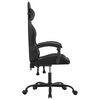 vidaXL Silla gaming giratoria cuero sintético negro