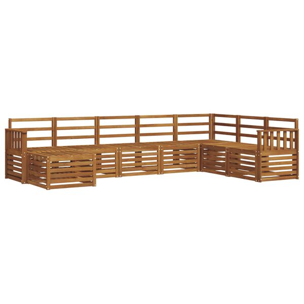 vidaXL Juegos de sof&aacute;s 8 pcs Natural Madera de Acacia S&oacute;lida