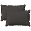 vidaXL Funda de almohada 2 uds. HOUTEN Gris oscuro 30 x 50 cm