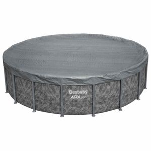 Bestway Cubierta para Piscina &Oslash;5,49 m Redondo Poli&eacute;ster Gris