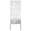 vidaXL Pantalla de Privacidad para Jard&iacute;n Floral Plateado 50 x 140 cm