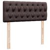 vidaXL Cama box spring con colch&oacute;n tela marr&oacute;n oscuro 120x200 cm