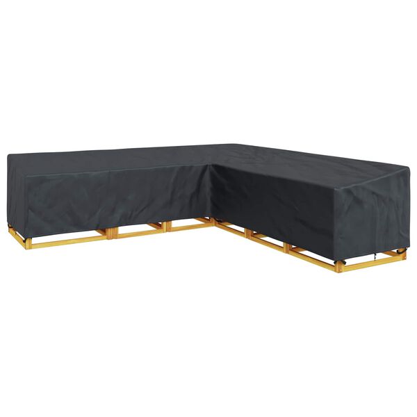 vidaXL Funda para muebles Negro 300 x 300 x 80 cm Tela Oxford 420D