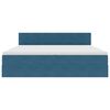 vidaXL Cama con almacenamiento Azul Oscuro 200 x 200 cm Terciopelo