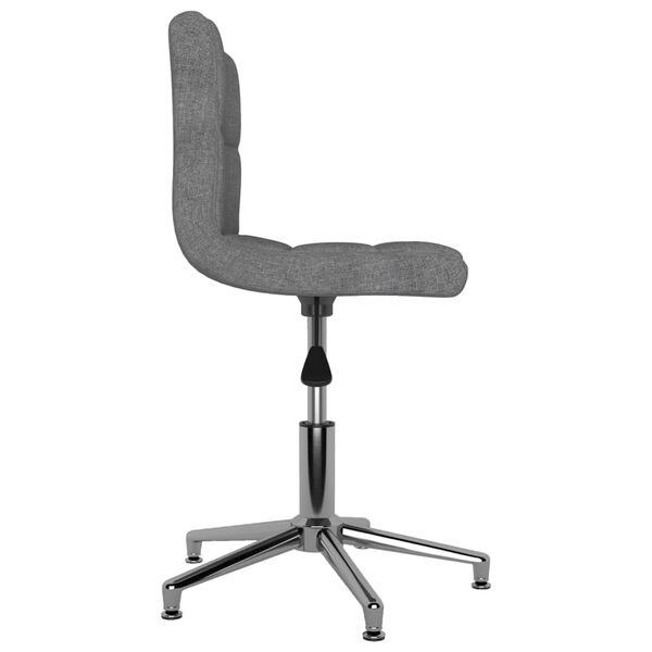 vidaXL Silla de comedor giratoria tela gris claro