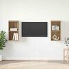 vidaXL Conjunto de mueble de TV 2 pcs Roble artesanal 37 x 37 x 72 cm