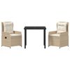 vidaXL Conjunto de Comedor de Jard&iacute;n 3 pcs Beige y Gris Claro