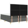 vidaXL Cama Box Spring LED con colch&oacute;n Gris oscuro 160 x 200 cm tela
