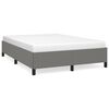 vidaXL Estructura de cama sin colch&oacute;n, gris oscuro, 137 x 190 cm, tela