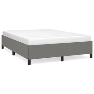 vidaXL Estructura de cama sin colch&oacute;n, gris oscuro, 137 x 190 cm, tela