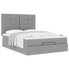 vidaXL Estructura cama otomana con colch&oacute;n tela gris claro 140x190 cm