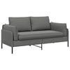 vidaXL Sof&aacute; de 2 Plazas 2 plaza Gris oscuro 188 x 81 x 89 cm
