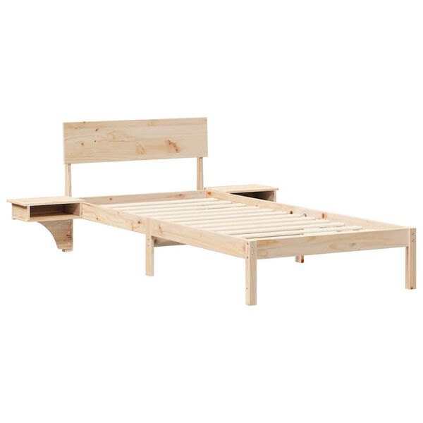 vidaXL Estructura de cama Marr&oacute;n 80 x 200 cm Madera de pino macizo
