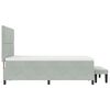 vidaXL Cama tipo Box Spring Gris Claro 140 x 190 cm Terciopelo