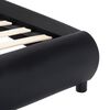 vidaXL Estructura de cama con LED de cuero sint&eacute;tico negro 140x200 cm