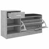 vidaXL Banco zapatero madera de ingenier&iacute;a gris hormig&oacute;n 94,5x31x57 cm