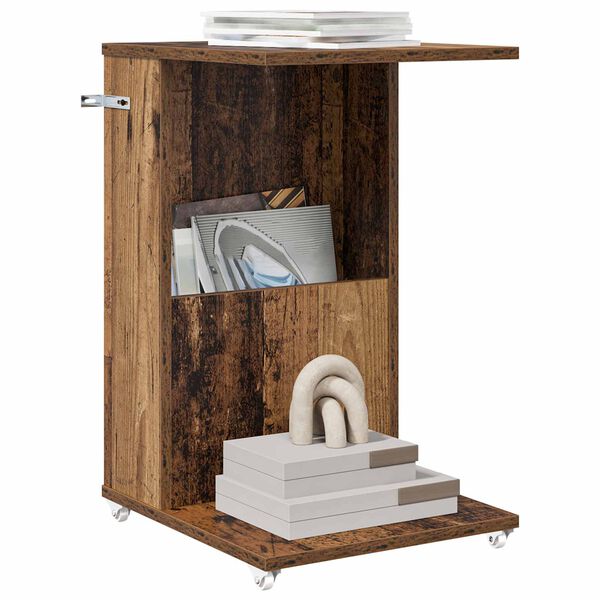 vidaXL Mesa lateral Madera vieja 40 x 35 x 60 cm Madera de ingenier&iacute;a