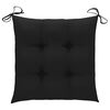vidaXL Sillas de jard&iacute;n 8 uds madera maciza de teca cojines negro