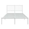vidaXL Estructura cama sin colch&oacute;n con cabecero metal blanco 120x200cm