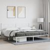 vidaXL Estructura cama sin colch&oacute;n con cabecero metal blanco 193x203cm
